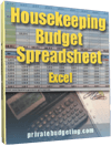 Housekeeping Budget Spreadsheet cover